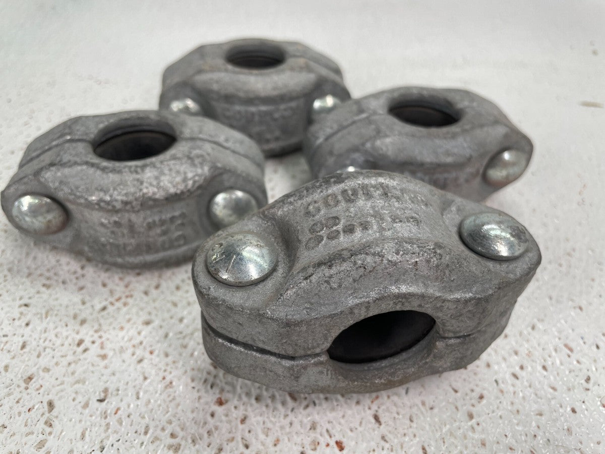 (4) SCI COUPLOX 1" Galvanized Coupling Grooved Pipe Fitting (Fits 1.315 OD Pipe)