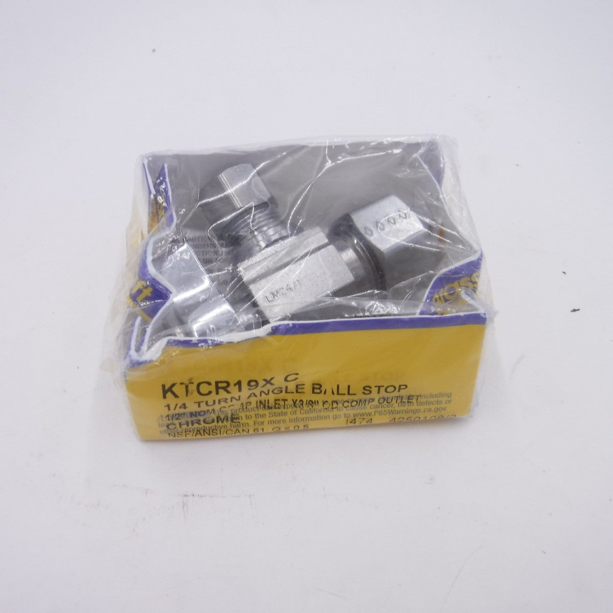 BrassCraft 1/4-Turn Angle Ball Stop Valve KTCR19X-C 5/8" OD x 3/8"OD