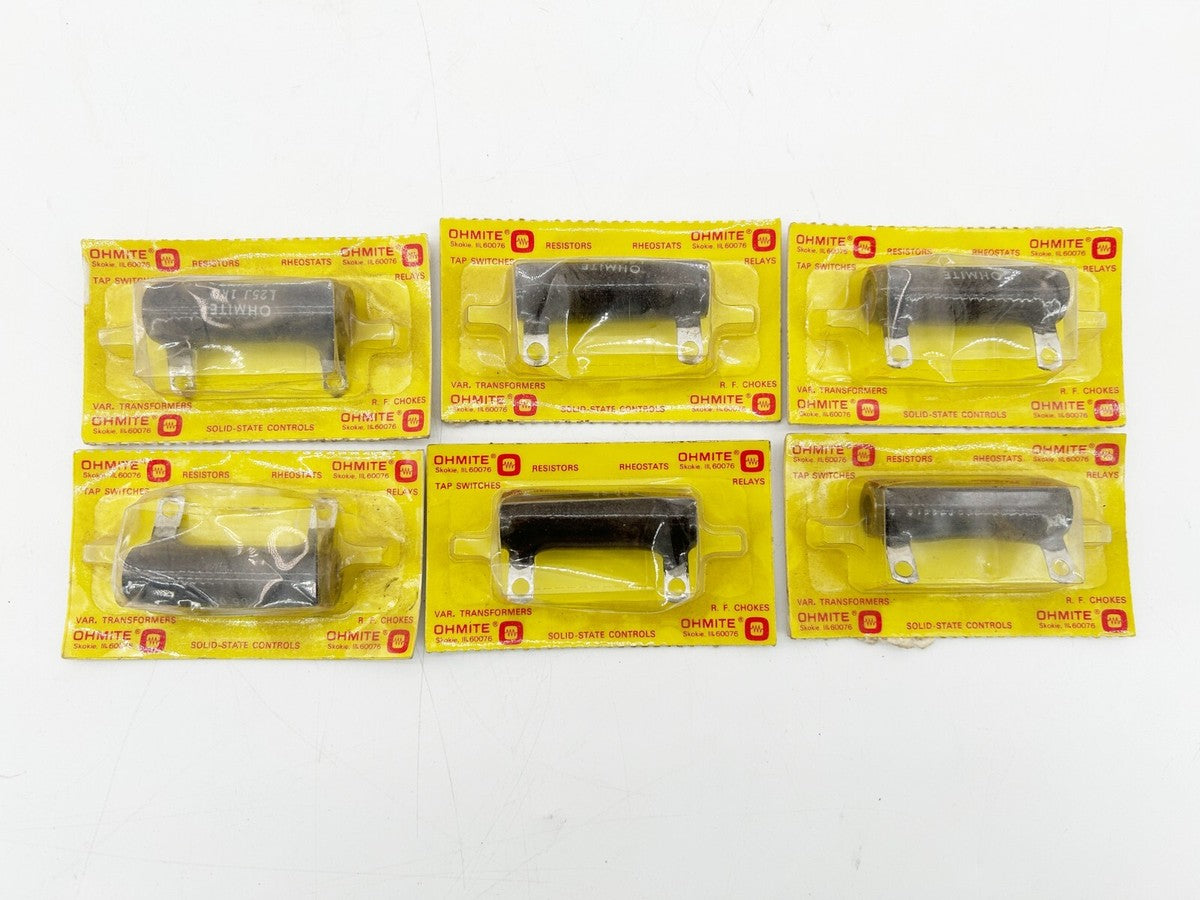 New Lot of 6 Ohmite L25J1R0 Wirewound Res Chassis 25W 1OHM 5%