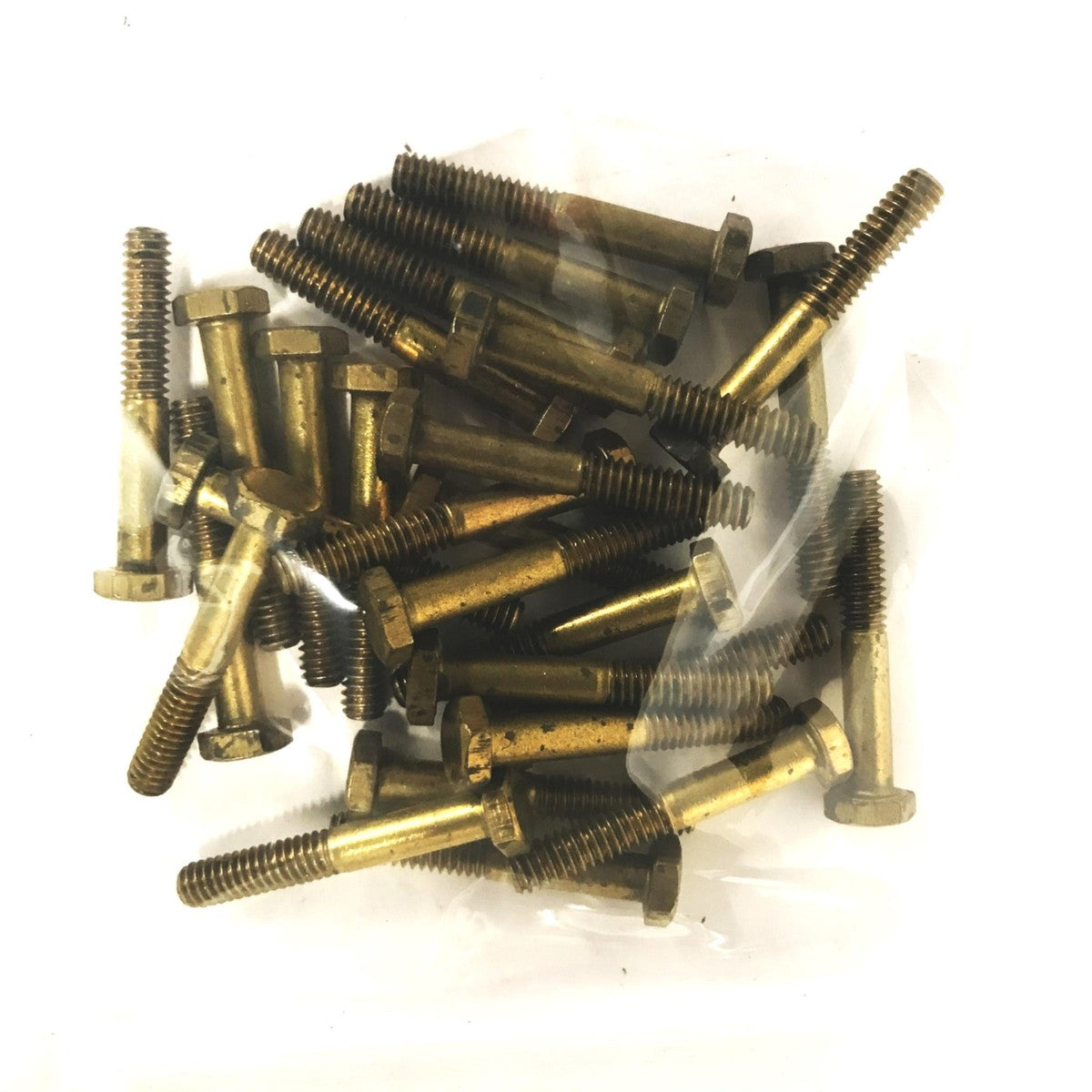 Unbranded 1/4-20 x 1-3/4 inch Brass Hex Head Machine Screw [Lot of 26] NOS