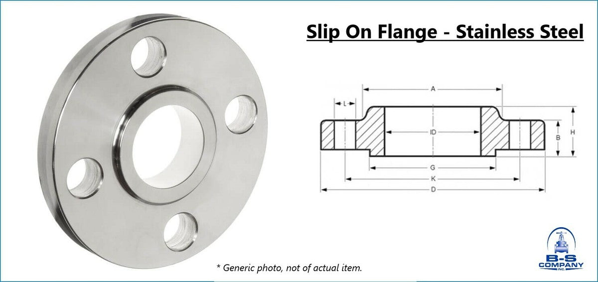 Slip On Flange 3" 300 Raised Face Stainless Steel 304/304L SS A/SA182 B16.5