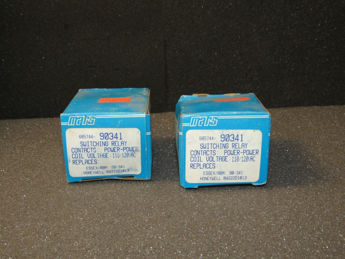 MARS 90341 RELAY 25A at 277 VAC Resistive 15A at 277VAC Inductive "Lot of 2" 
