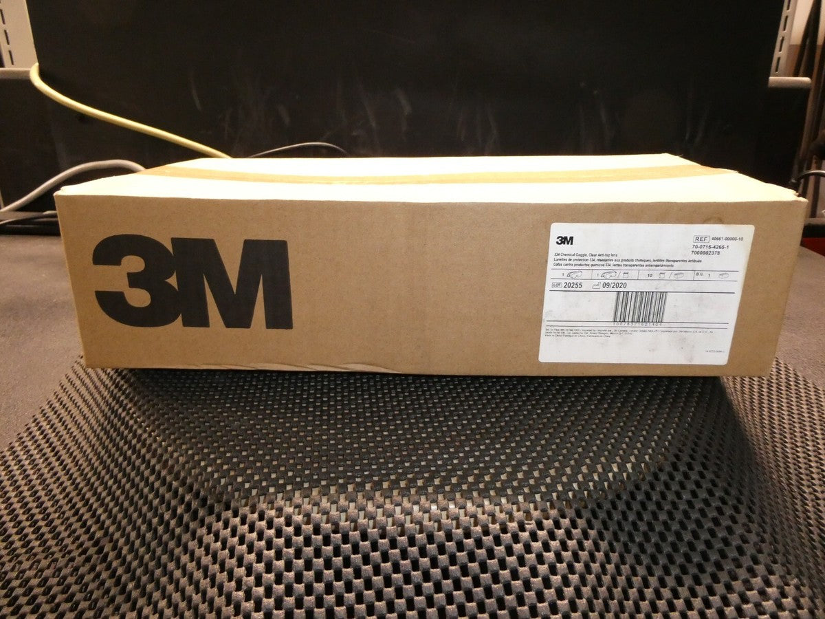 3M 334 Splash Safety Goggles Anti-Fog 40661-00000-10, Factory Case Of 10