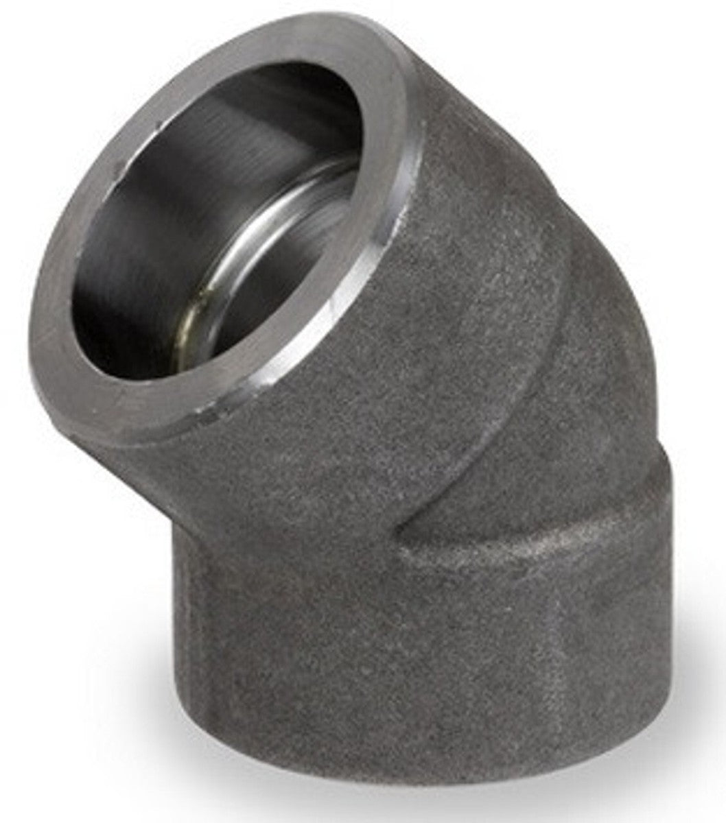 45 Degree Elbow 1-1/4" Class 3000 Socket Weld Ends A105 Forged Steel Fitting