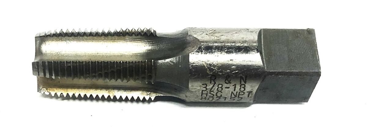 R&N Taps 3/8-18 NPT HSC 4 Flute GRD THD Taper Pipe 120G 46116 (802152) NOS