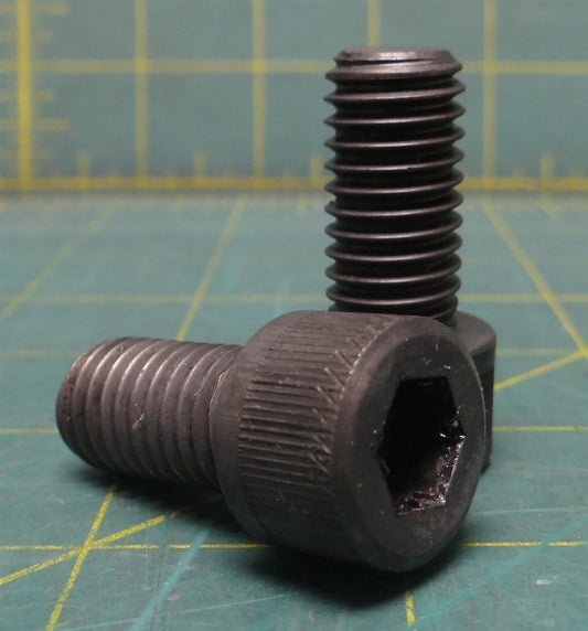 (Qty: 2) Black-Oxide Alloy Steel Socket Head Screw 1/2"-13 1" L 3/4" Socket Dia