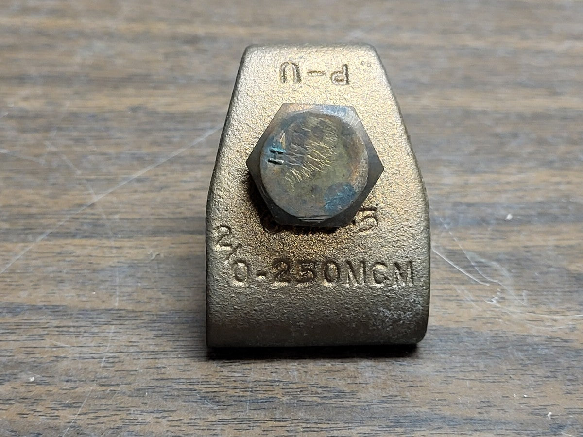 PENN UNION GMS-3 GMS3 2/0 SOLID-250 MCM  GROUND CLAMP CONNECTOR NEW