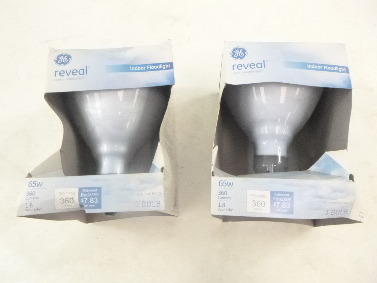 2 Pack OEM GE Reveal Indoor Floodlight Bulbs 87904 360Lm 65W