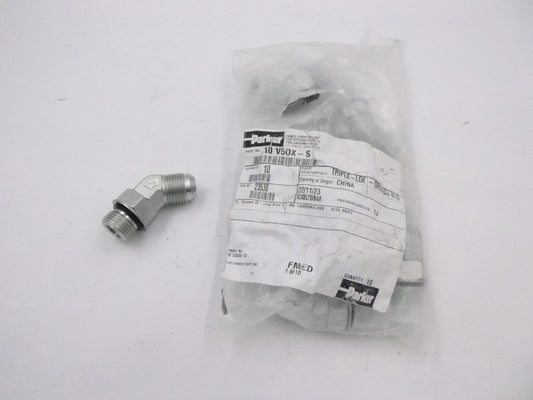 10 Pack Genuine PARKER Triple Lok 37° Flare 45° Elbow V5OX