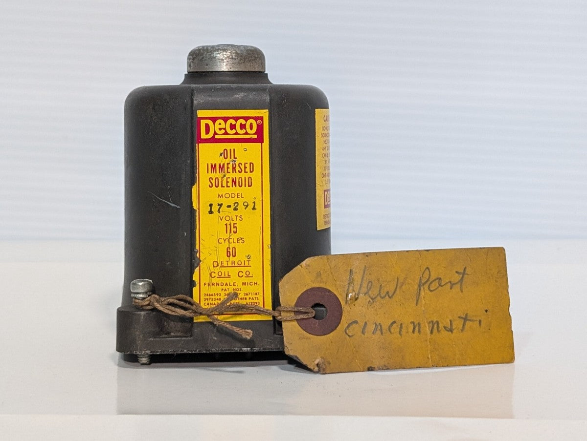 Detroit Decco 17-291 Oil Immersed Solenoid Coil, 115 VAC, 60 Hz, 4-368