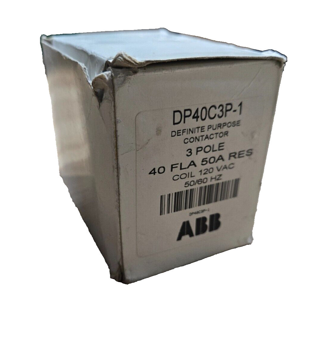 ABB DP40C3P-1 Contactor Definite Purpose 120Vac Coil 3-Pole 3-NO 40A 600V NEW