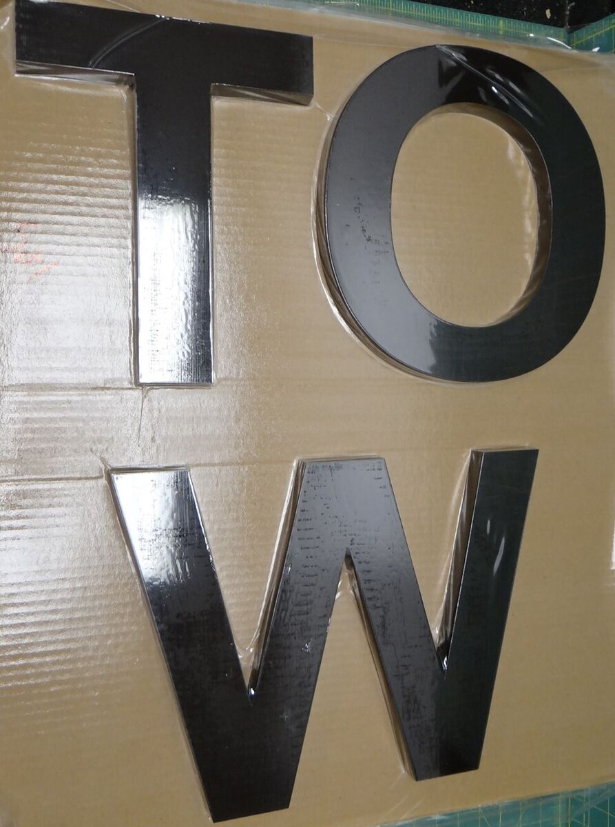 Gemini 12" Letter Aluminum Sign Marquee w/ Studs - Black - Choose Your Letter