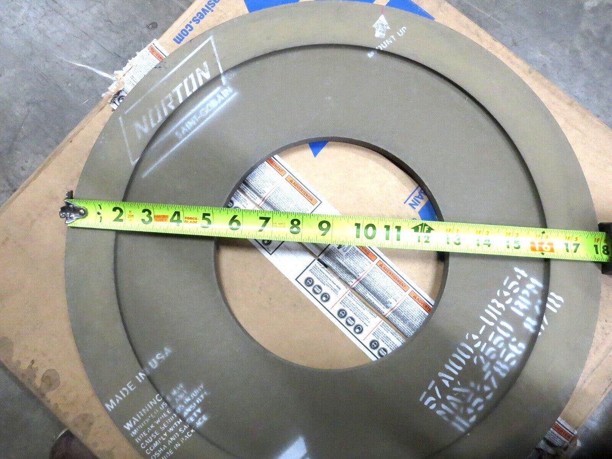 Norton USA 57A1003-UB354 Grinding Wheel 18"X3/4"X8" Max 2550RPM NEW In Mfgs Box