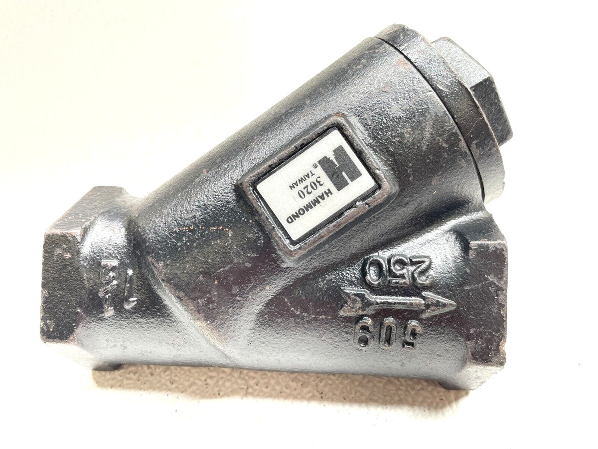 HAMMOND 3020 Cast Iron Wye Y Strainer 1-1/2" NPT Class 250 / 20-Mesh Screen