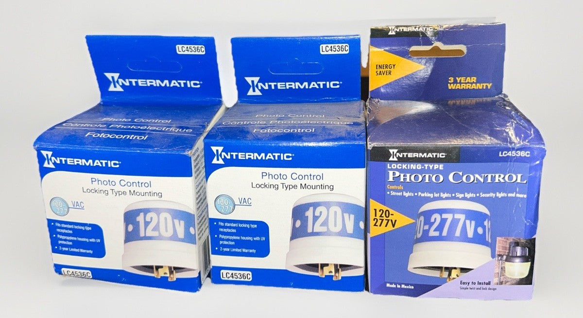 *QTY 3* Intermatic Lc4536c Photo Control Locking Type 120 To 277V. NEW!