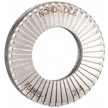 Nord-Lock 1589 Wedge Lock Washer, For Screw Size 3/4 In Steel, Plain Finish, 2