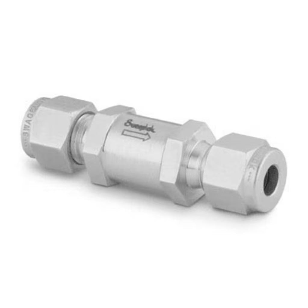 Swagelok SS-2C-KZ-1 Poppet Check Valve, 1/8" Tube Compression Ends *Sealed Bag*