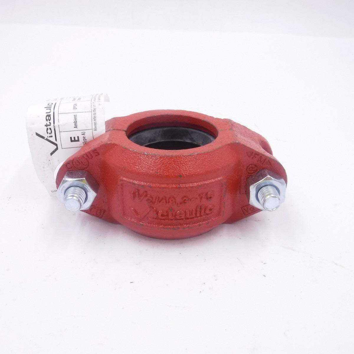 Victaulic Style 75 1-1/2" Flexible Coupling Grade E Gasket Ductile Iron Orange