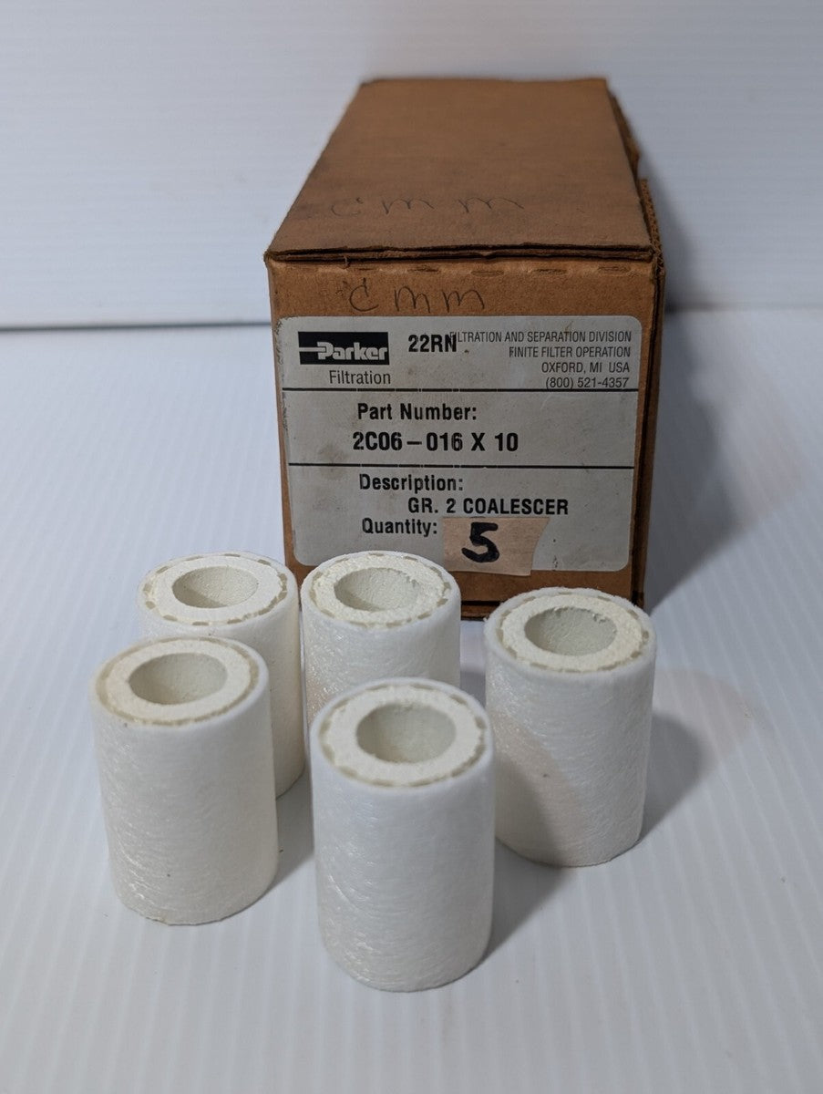 Box of 5 Parker Filtration 2C06-016 filters 22RN Gr. 2 Coalescer