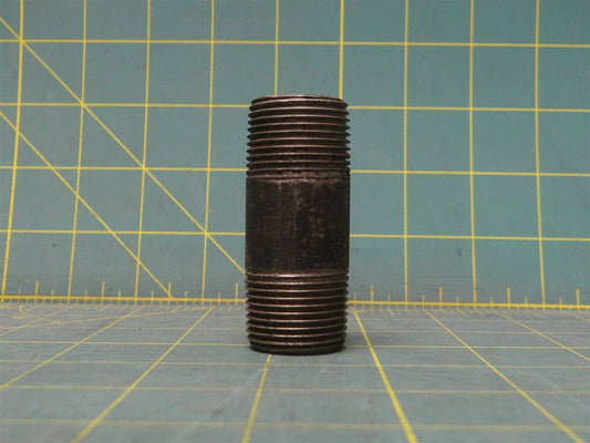 1" x 2 7/16" Pipe Fitting Nipple MNPT Steel Tapered Threaded Schedule 10 Welded