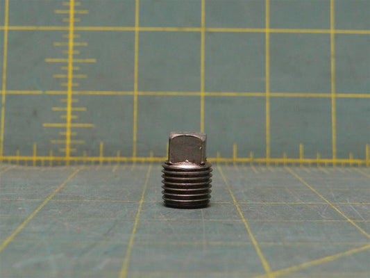 1/4" Threaded Pipe Fitting Plug Male NPT Steel Tapered with Square Head