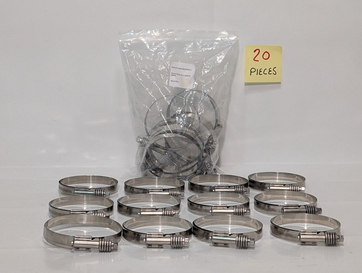 Lot of 20 KGZ-83 Heavy Duty Gasket Clamps, 83-105mm, Stainless Steel, KGZ83