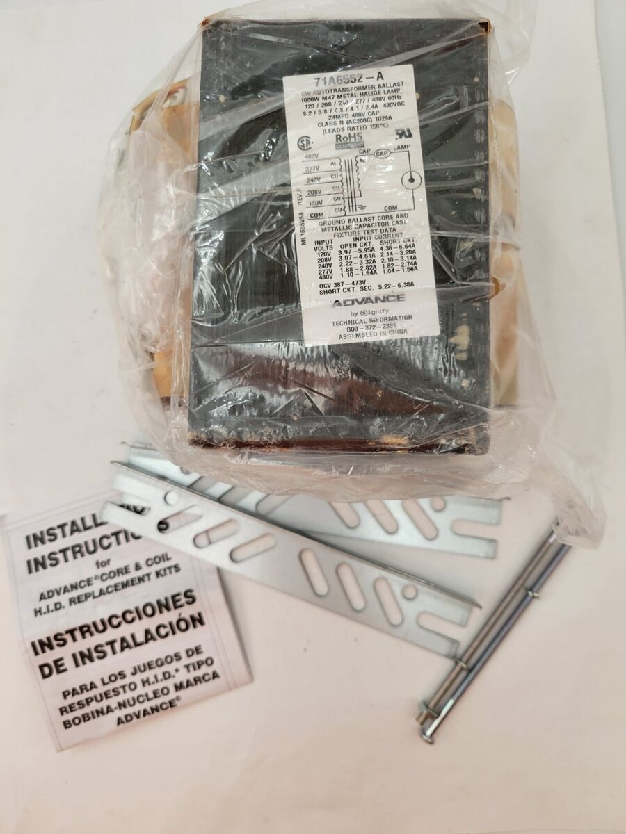 Advance 71A6552-001 Core & Coil Ballast Kit 120/480V 1-1000W M47 71A6552-A Coil