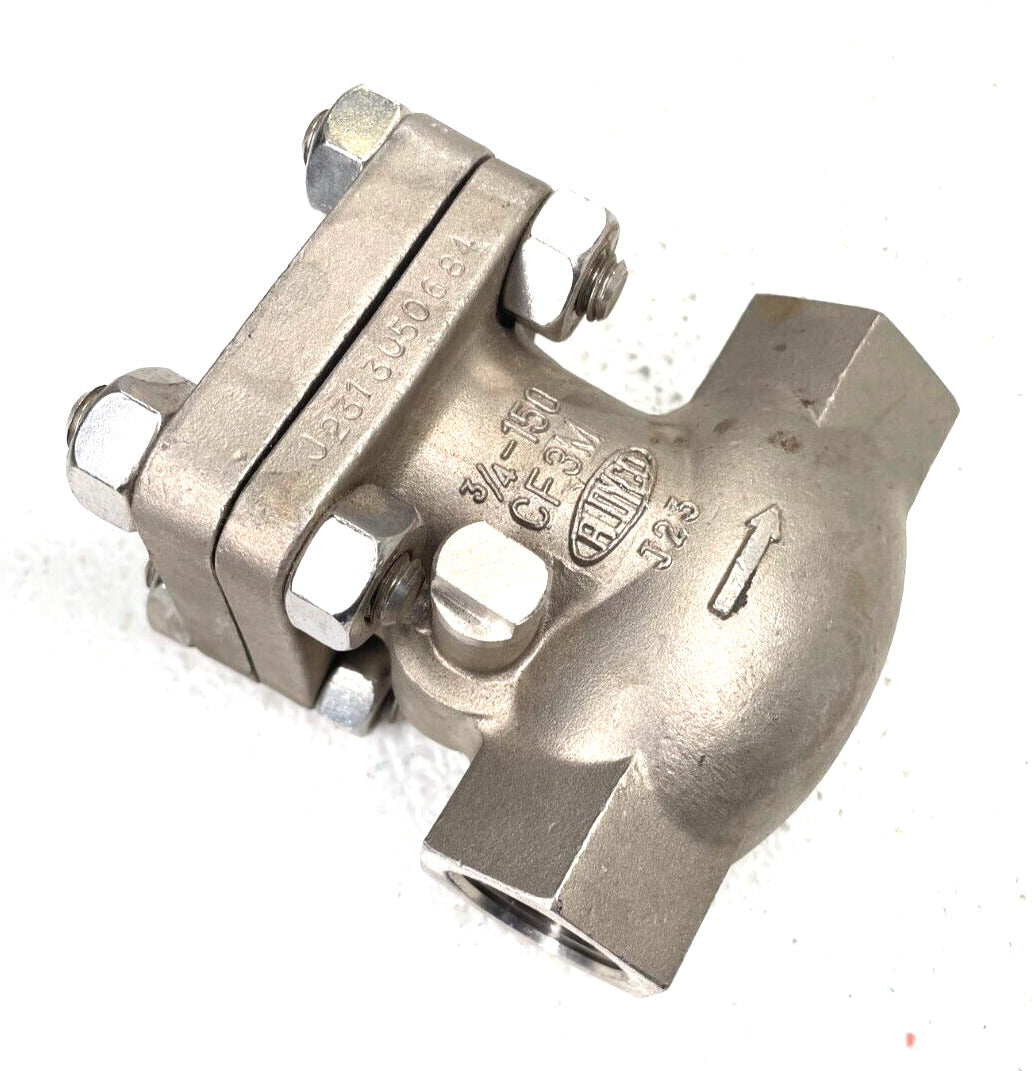 ALOYCO Fig: 370 3/4" NPT Class 150, 275-WOG CF3M Stainless Swing Check Valve