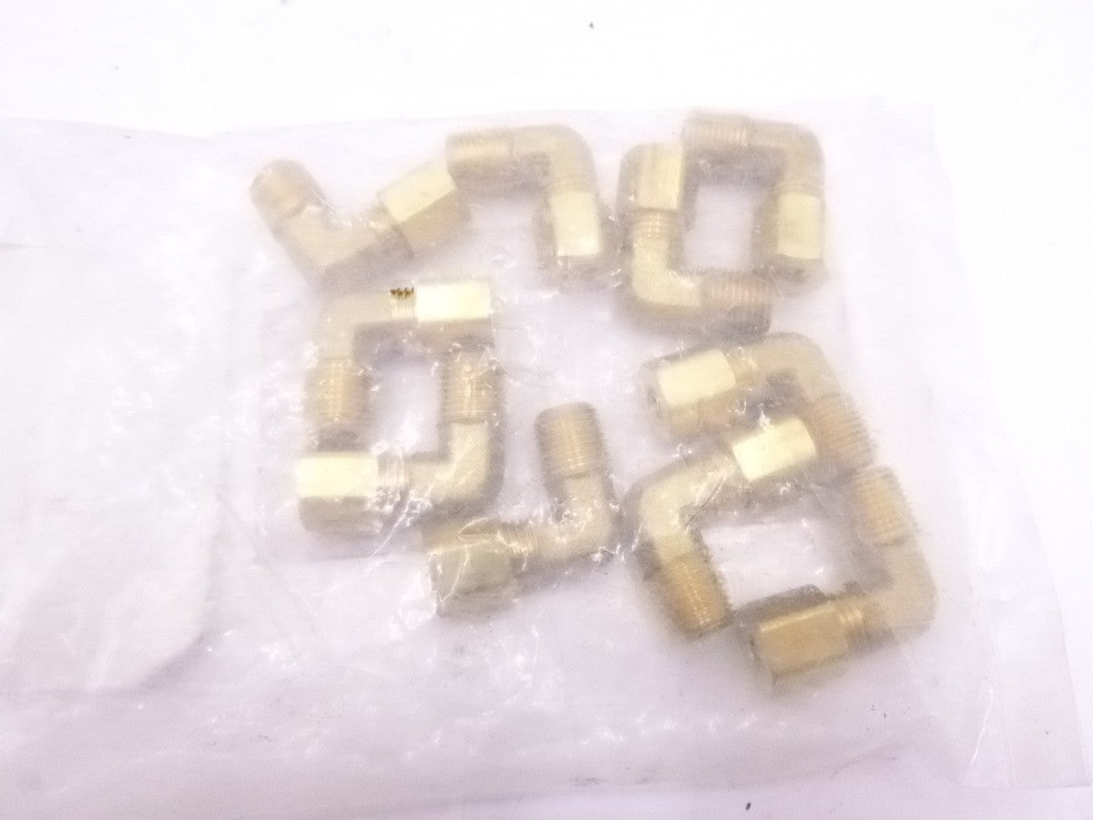10 Pack Imperial 90121 Male Compression Elbow Connector 90° 3/16" x 1/8"