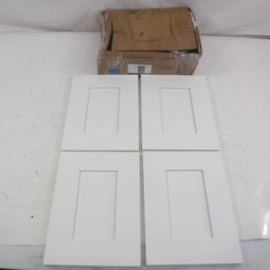 4 Pack 11" x 15" White Sample Shaker Cabinet Doors 1002