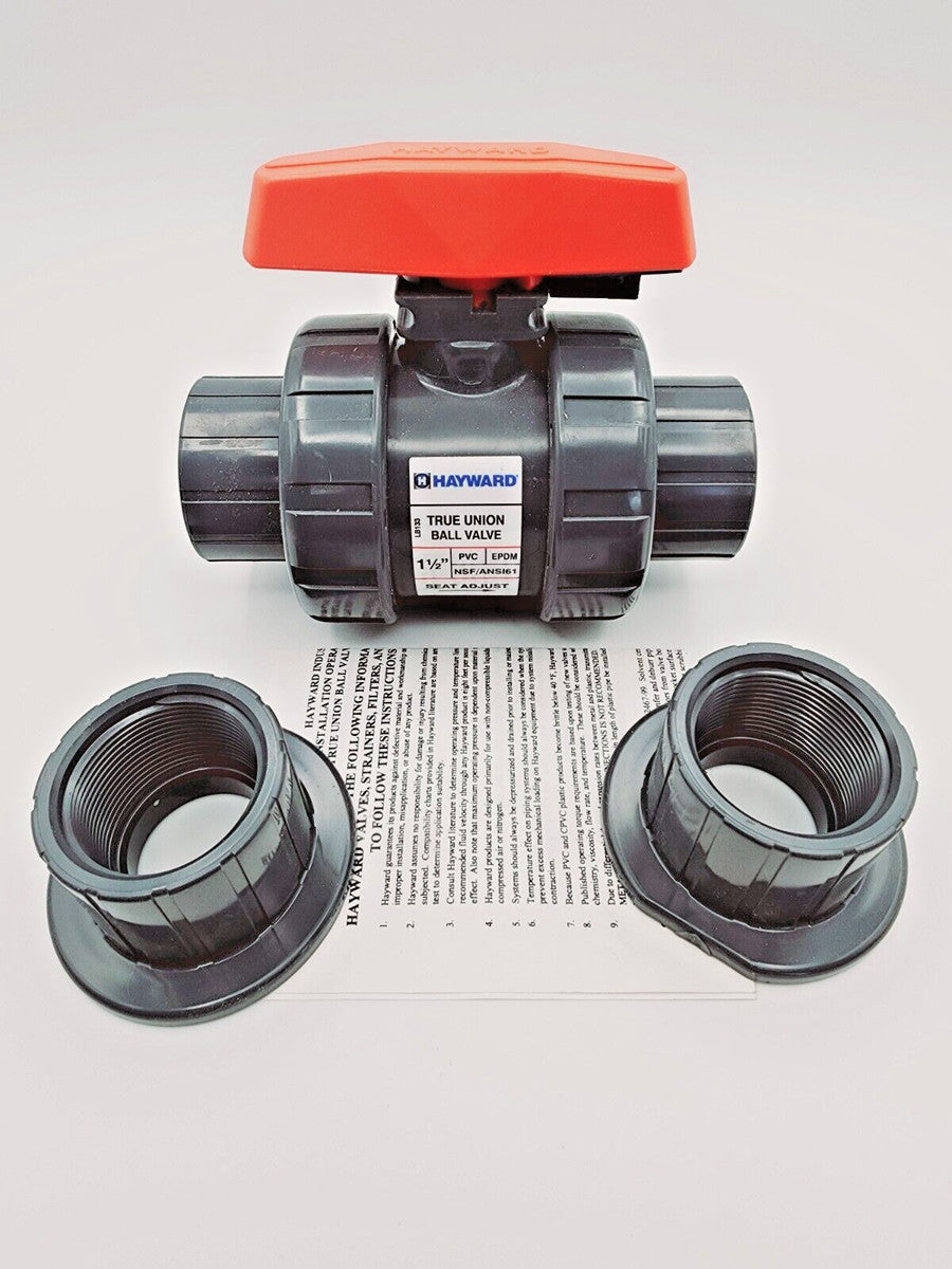 Hayward TB2150STG True Union Ball Valve 1 1/2" PVC TU BALL VLV EPDM SFE LCKOUT
