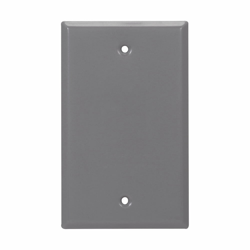 (2) Crouse Hinds TP7292 Weatherproof Outlet Cover, Gray, Steel, Single-Gang