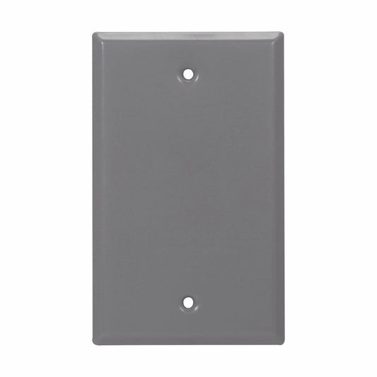 (2) Crouse Hinds TP7292 Weatherproof Outlet Cover, Gray, Steel, Single-Gang