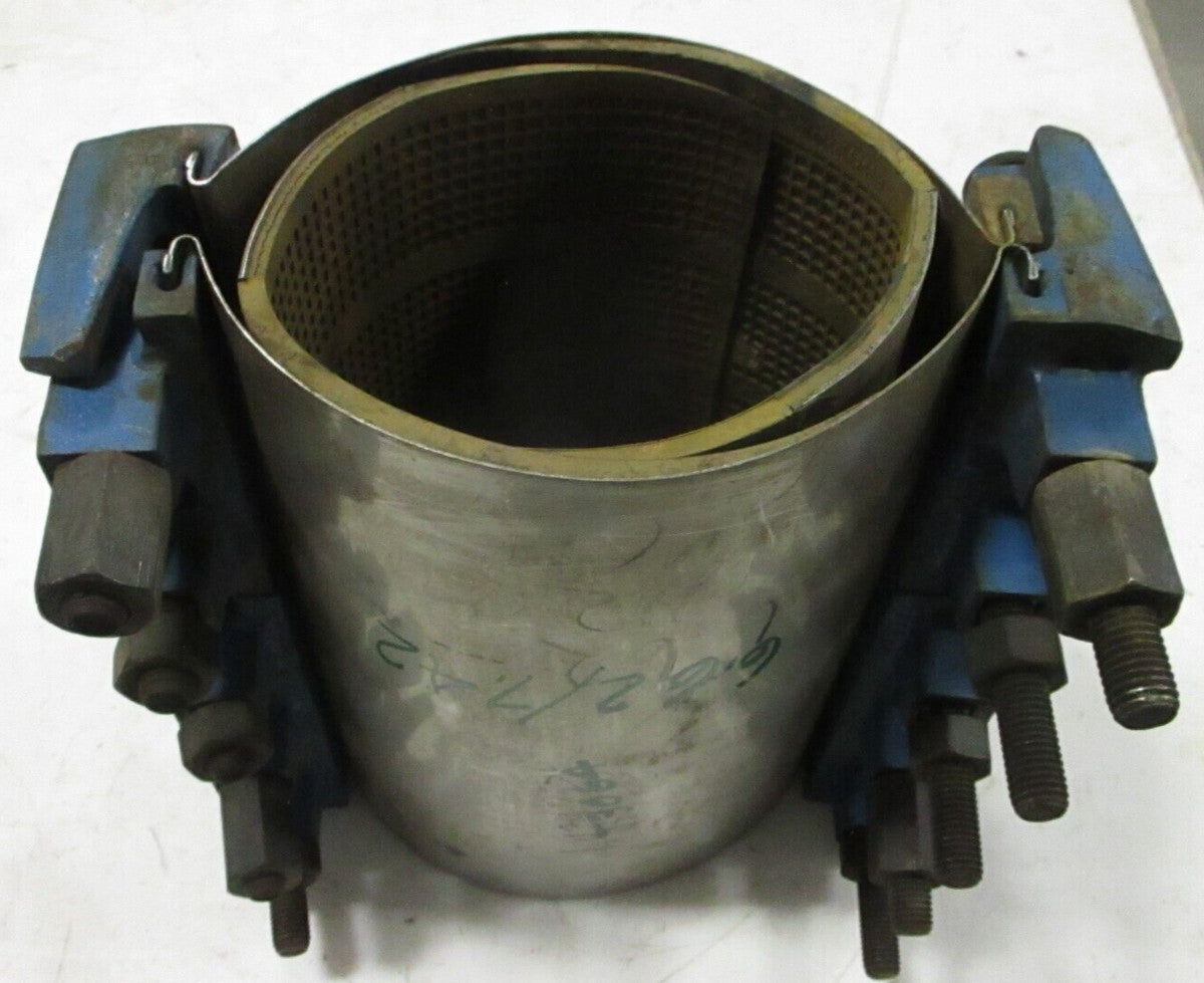 ROCKWELL Double Band Full Circle Pipe Repair Clamp 6" (6.62-7.42 OD) x 12-1/2"Lg
