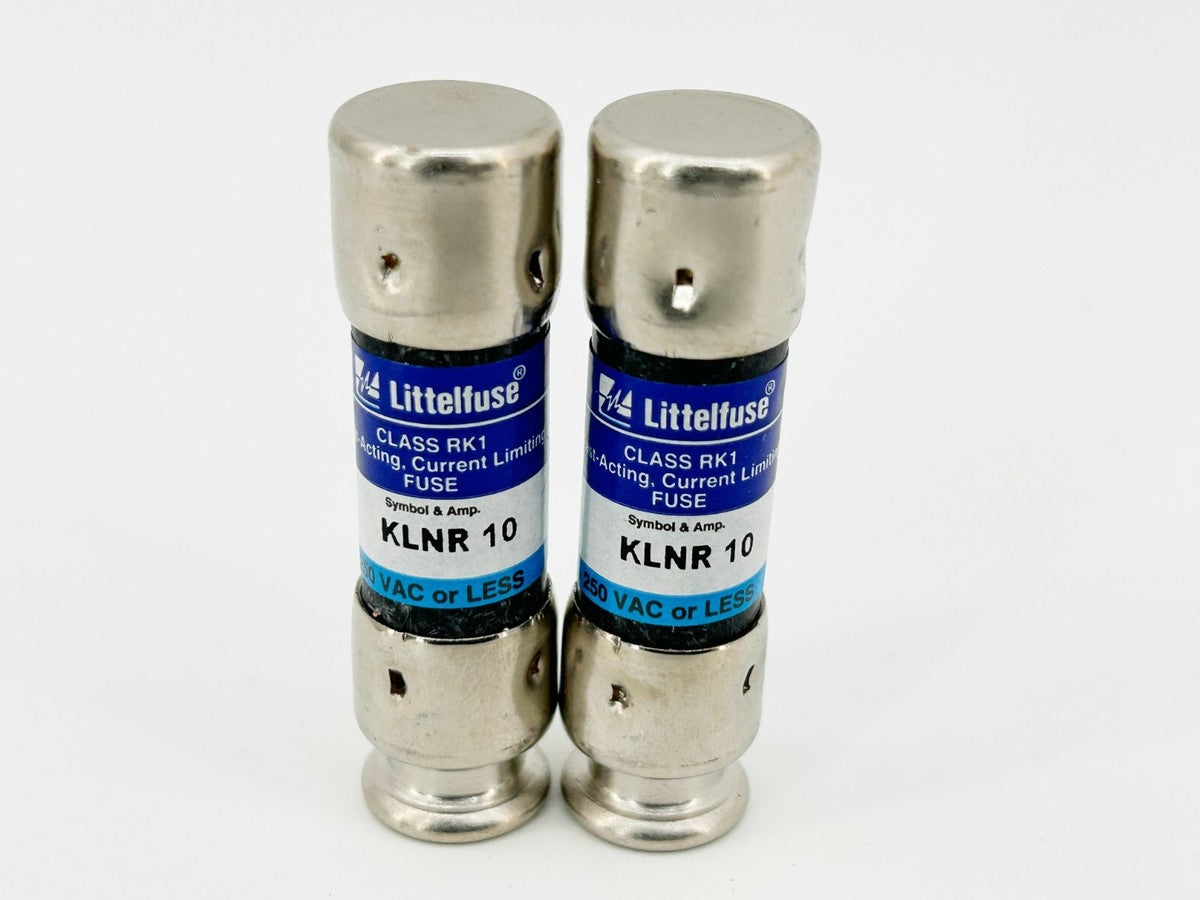 New Lot of 2 Littelfuse KLNR-10 Fast Acting Current Limiting Fuse 10A 250V RK1