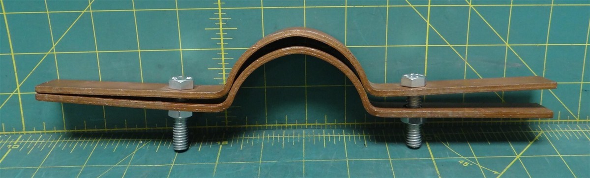 Erico Caddy 511-3"-CT Copper Plated Steel 3" Riser Clamp 12" L x 1" W x 1/4" H