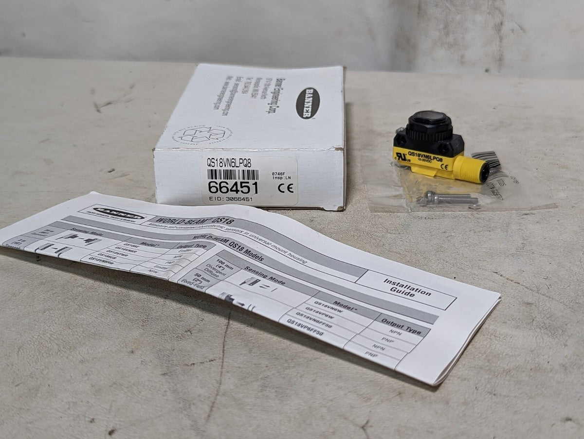 Banner  QS18VN6LPQ8 Photoelectric Sensor 10-30VDC 4-Pin
