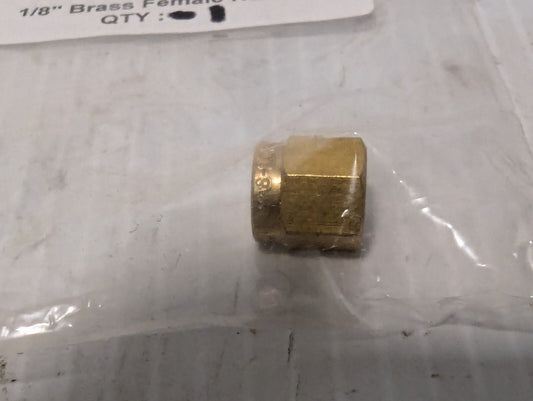 09903128 - 0.125 inch Brass Female Nut - Quantity 1