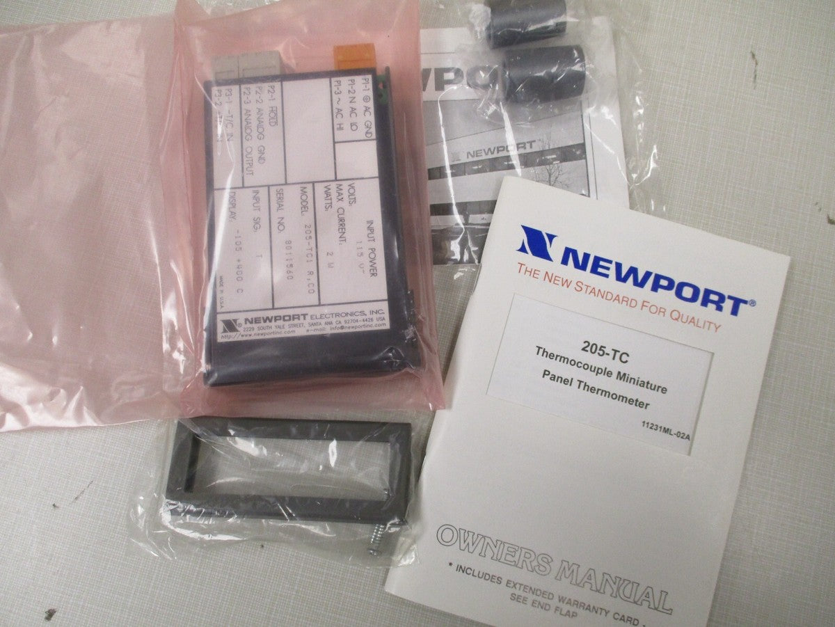 Newport Model 205-TC1 R, CO Thermocouple Miniature Panel Thermometer "NEW"