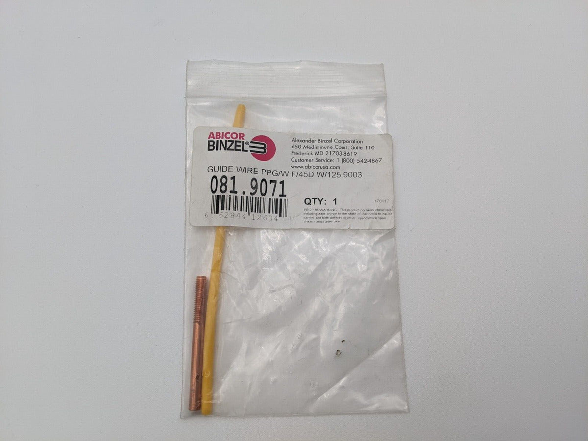 Abicor Binzel 081.9071 Guide Wire PPG/W F-45D 125.9003 081.0018 MIG Welding Part