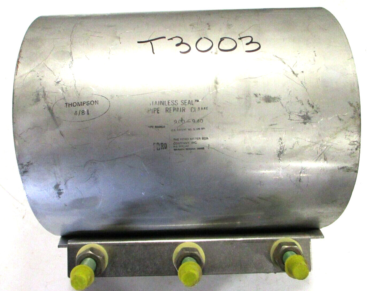 Full Circle Stainless Pipe Repair Clamp 8" (9.0-9.4 OD) x 12" Long / FORD METER