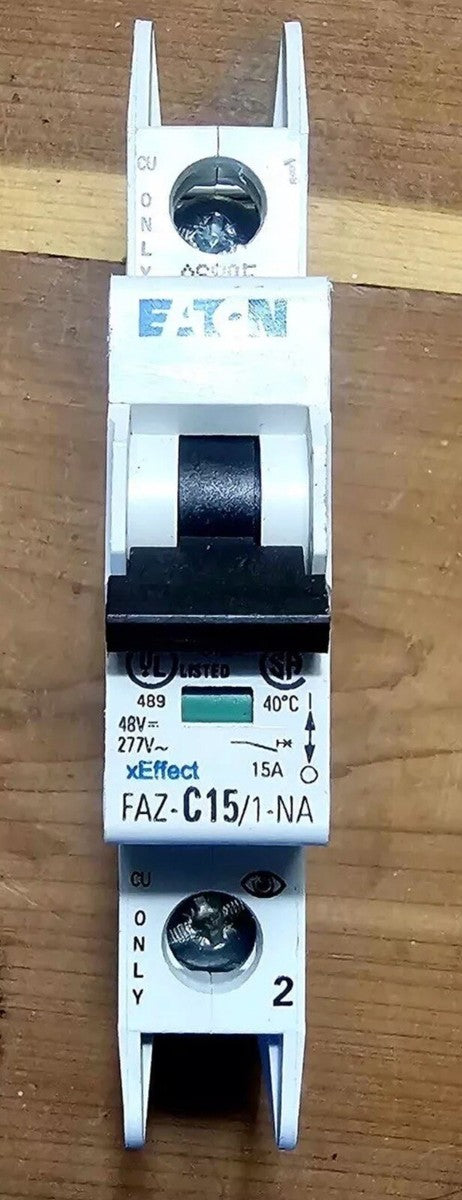 Eaton 15A Miniature Circuit Breaker FAZ-C15/1-NA-SP