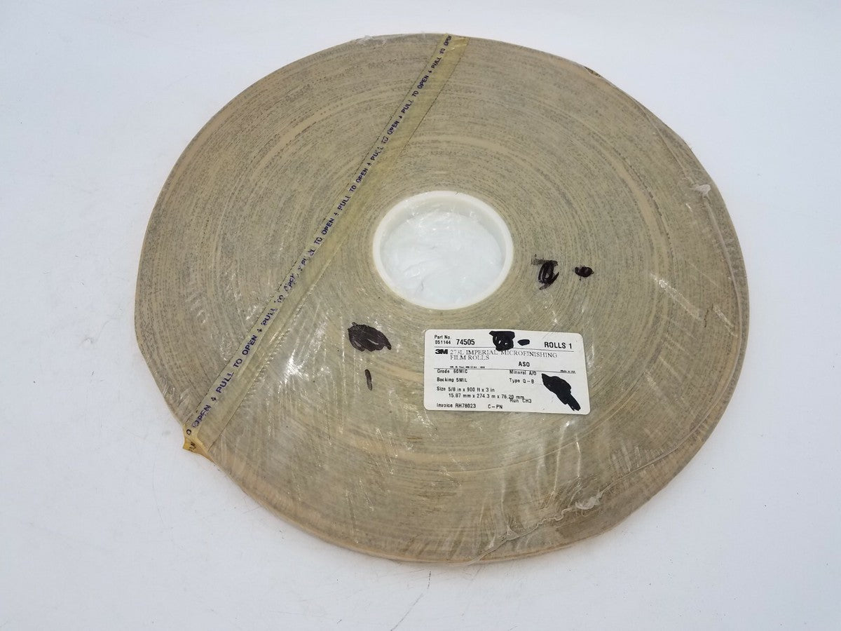3M 273L Imperial Microfinishing Film Roll Grade 60MIC 051144 74505 5/8"x900'x3"