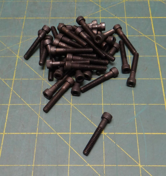 (Lot of 40) 10-24 x 1-1/4" Length Black-Oxide Plated Steel Socket Head Screw