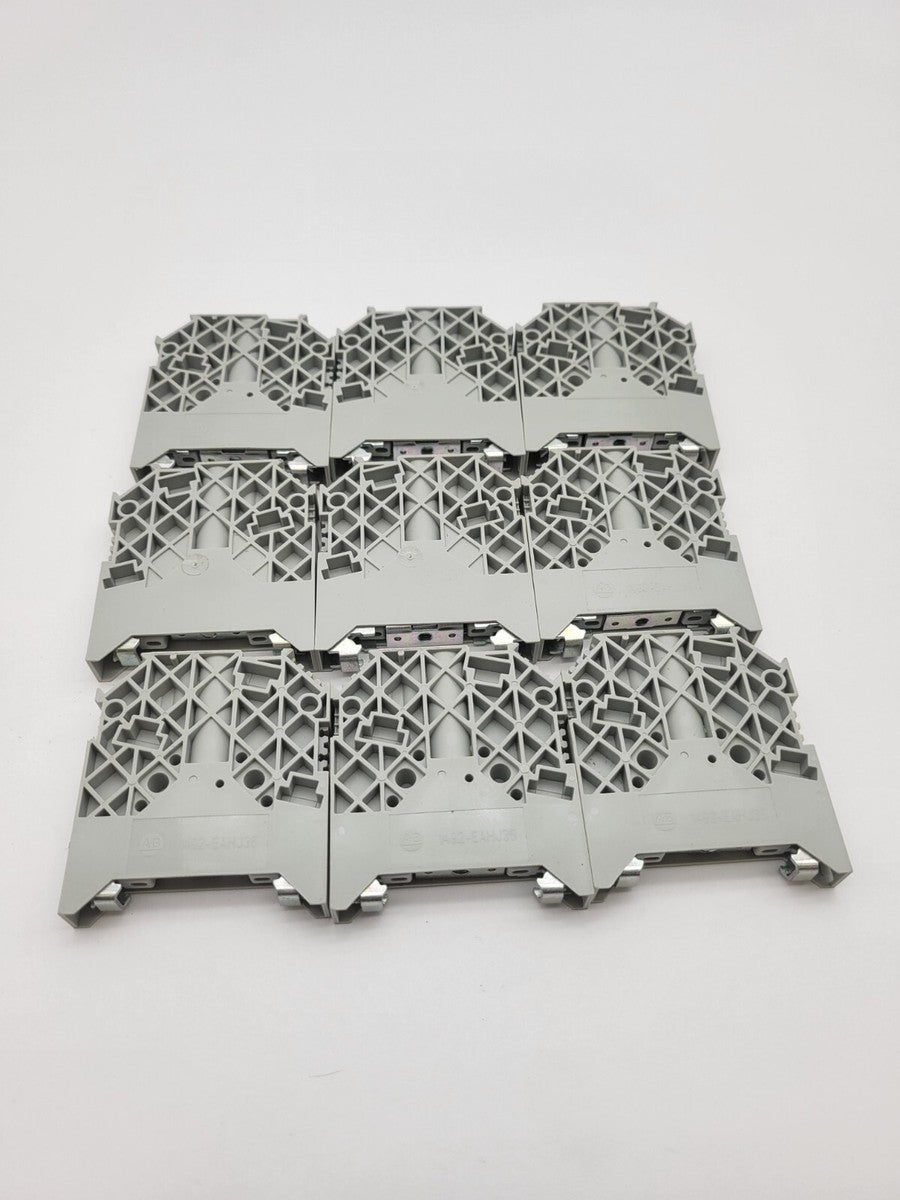 Lot of 9 Allen-Bradley 1492-EAHJ35 Terminal Block for Heavy Duty Din Rail - Gray