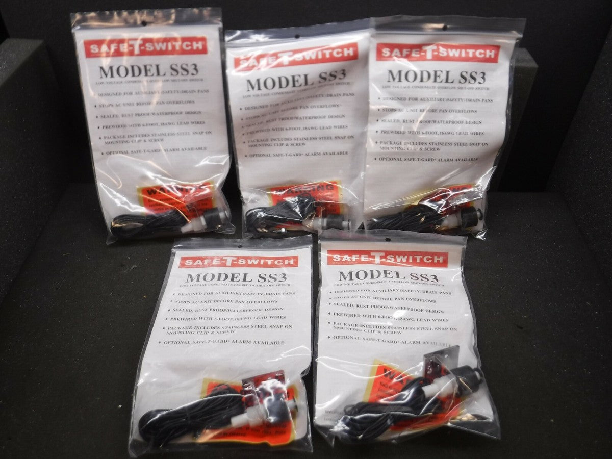 Safe-T-Switch, Model SS3, Overflow Shut-off Switch (New) ** Lot of 5 **
