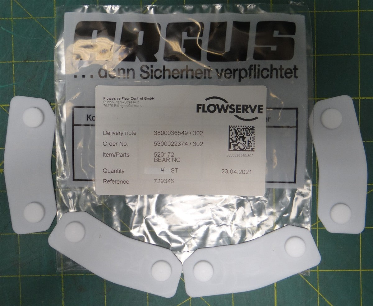 (4 pk) Flowserve 520172 729346 Plastic Replacement Parts 3.25" L 1.5" W 0.08" H