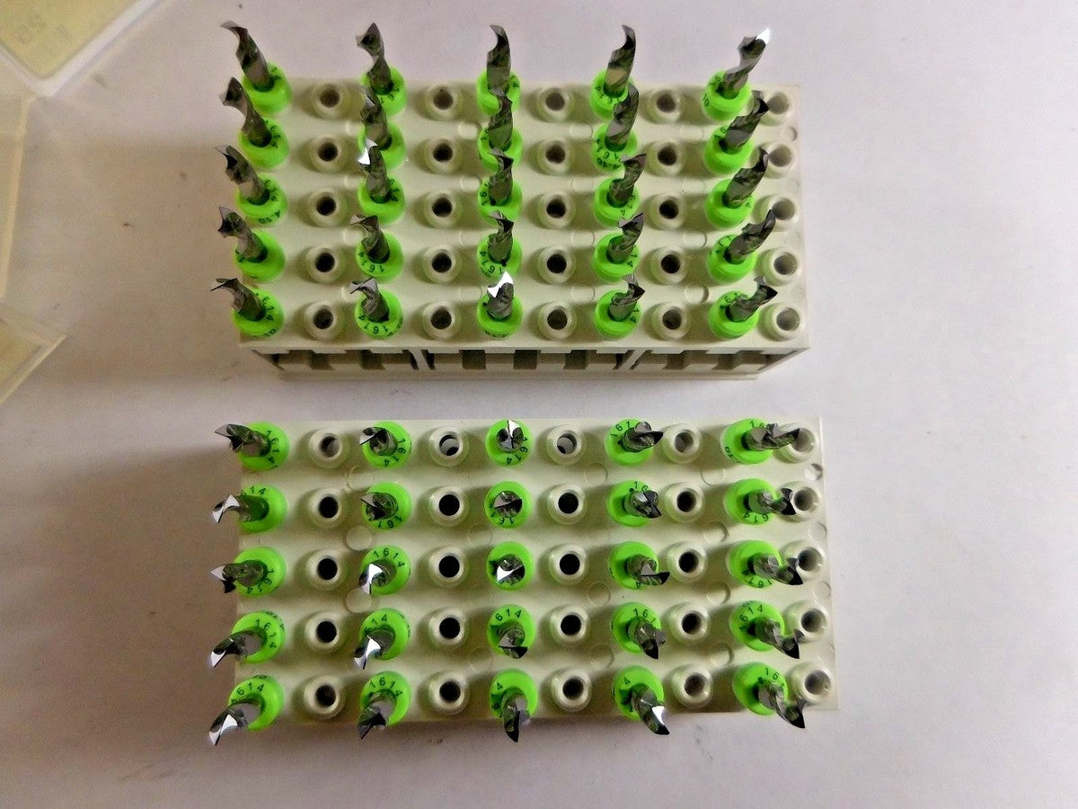 Kyocera Size 4.10mm, Dia 0.1614 Carbide PC Circuit Board Drill Bits (50 Bits) 