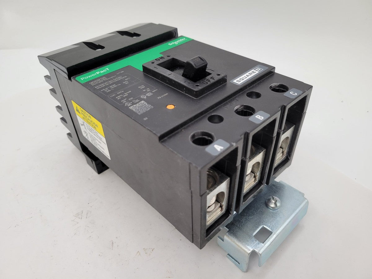 Square D QGA32150 PowerPact I-Line Circuit Breaker 150A 3P 240V Green