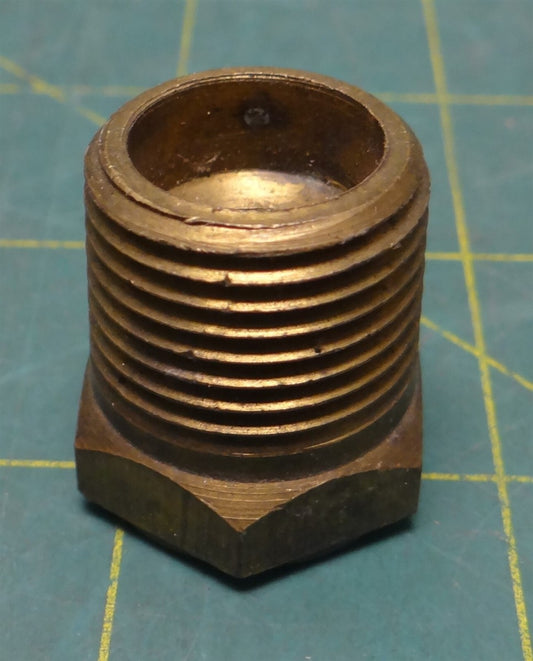 3/8" Female NPT X 1/2" Male NPT Straight Brass Pipe Fitting Adapter